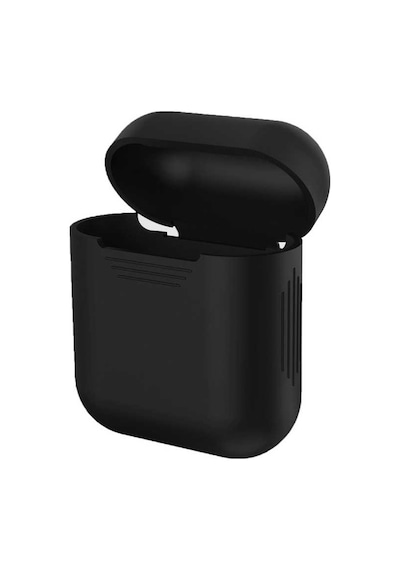 Apple Uyumlu AirPods Zore Standart Silikon Kılıf Siyah