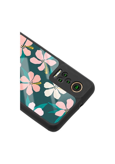 General Mobile Gm 22 Pro Leaf Flovers Tasarımlı Glossy Telefon Kılıfı Çok Renkli