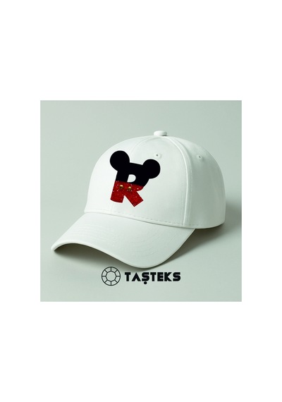 Taşlı Ütülenebilen Veya Sticker Olarak Kullanılabilen ' Mickey R ' Harfi