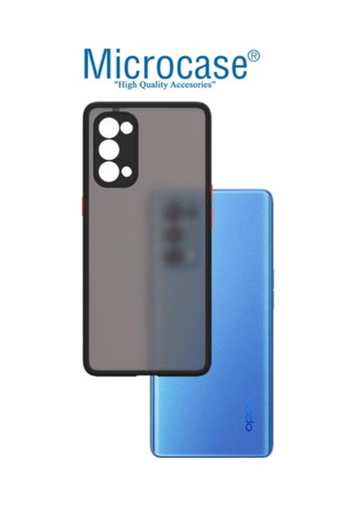 Microcase Oppo Reno 5 (5G) London Serisi Kilif - Buzlu Siyah 531902113