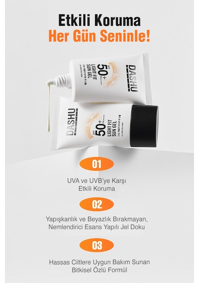 Dashu Daily Light Fit Sun Gel Spf 50+ Pa ++++