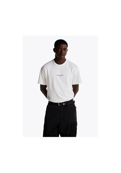 Tommy Hilfiger Tjm Rlx Lınear Logo Tee Ext-6481 Beyaz