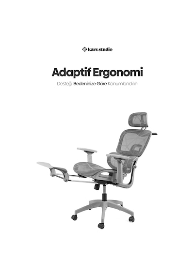 Karr Office Odessa Fonksiyonel Çalışma Koltuğu Gri