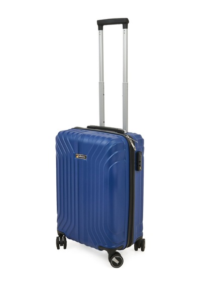 Hoffmannss Vertical Line Kabin Boy Abs Valiz - Gece Mavisi - 57x37x23 Cm Çok Renkli