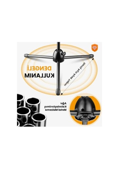 Ağır Hizmet Tipi Mikrofon Standı, Ayarlanabilir Tripod Ve Taşıma Çantası