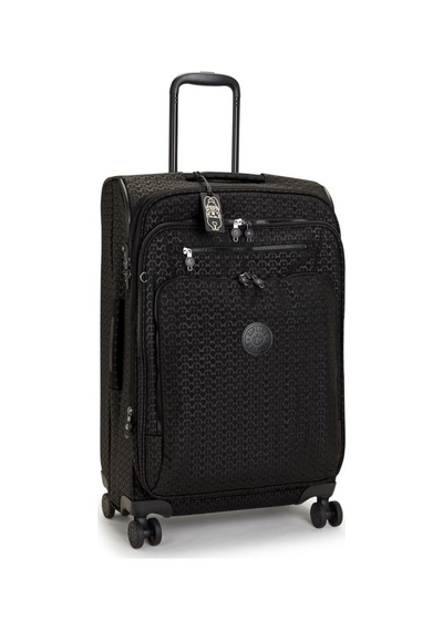 Kipling Kıplıng New Youri Spin M Orta Boy Tekerlekli Valiz Siyah Sıgnature Emb Siyah