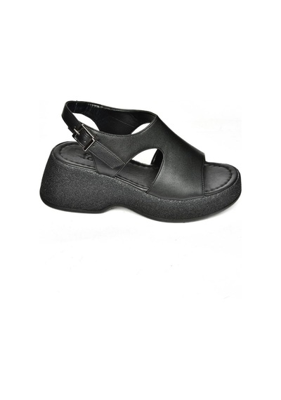 Fox Shoes S996945009 Siyah Yüksek Tabanlı Kadın Sandalet Siyah