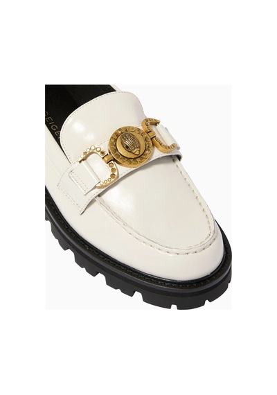 Kurt Geiger Mansion Patent Leather Loafers, Rugan Deri Ve Zamansız Şıklık Beyaz
