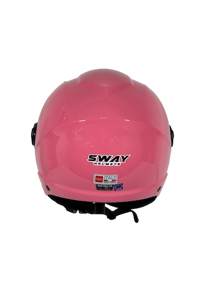Sway Sw 765 Pink Güneş Vizörlü Aynalı Vizörlü Yarım Kask Pembe
