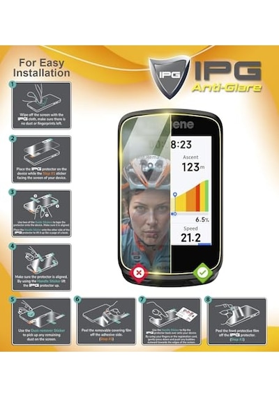 Ayrex Magene C506 - C506se Smart Navigation Gps Bisiklet Bilgisayarı İçin Ipg Anti-glare Parlama Önleyici Mat Ekran K Diğer
