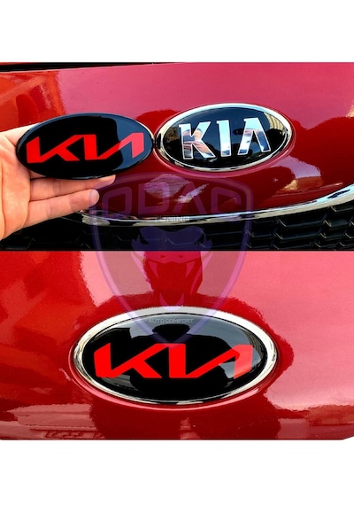 Kıa Yeni Logo Sticker Dekorasyon, Sportage, Sorento, Niro, Stonic, Soul Uyumlu 2 Adet Ön Ve Arka