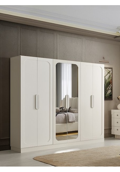 Katmandu Mdf 6 Kapılı Dolap Aytaşı Katmandu Mdf 6 Kapılı Dolap Aytaşı