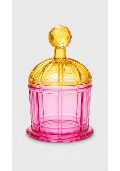 Lumi Kapaklı Kristal Obje-pink