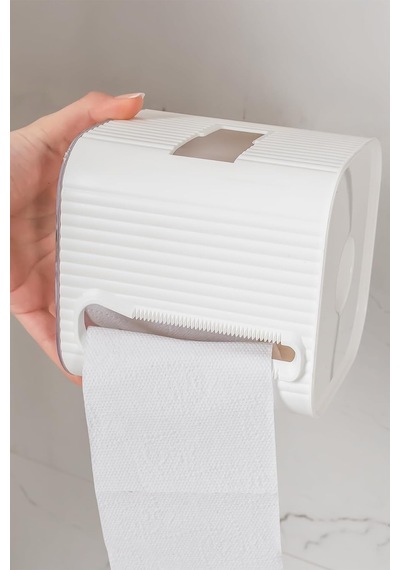 Tr 2li Banyo Seti Yapışkanlı Banyo Tuvalet Kağıtlığı Tuvalet Fırçası Peçetelik Tuvalet Fırçalığı Beyaz Diğer