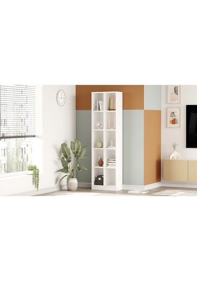 Oscer Geniş Kitaplık 10 Raflı 180cm Beyaz Osc1-w Beyaz