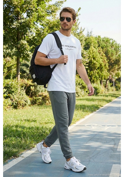 Buratti Pamuklu Regular Fit Normal Bel Lastikli Paça Cepli Erkek Eşofman Altı 59080153W4 Açık Haki
