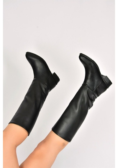 Fox Shoes Siyah Düz Taban Günlük Kadın Çizme L726600909 Siyah