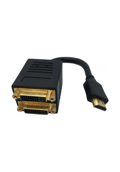 Hdmı Erkek To 2xdvı 24+5 Dişi Pasif Splitter Çevirici Kablo 20cm