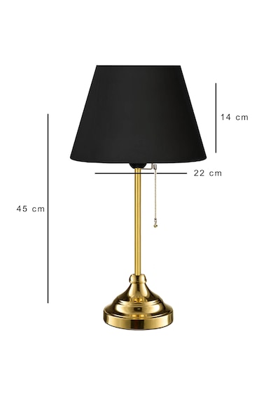 Homing Edel Gold Gövdeli Abajur Ayd-3109 Siyah