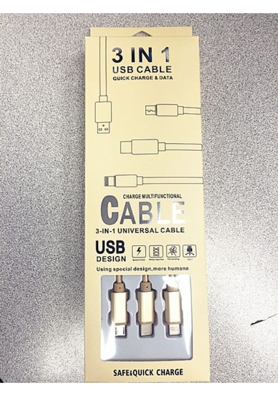 3 In 1 Charging Data Sync Cable (Lightning, Micro-Usb, Type-C)