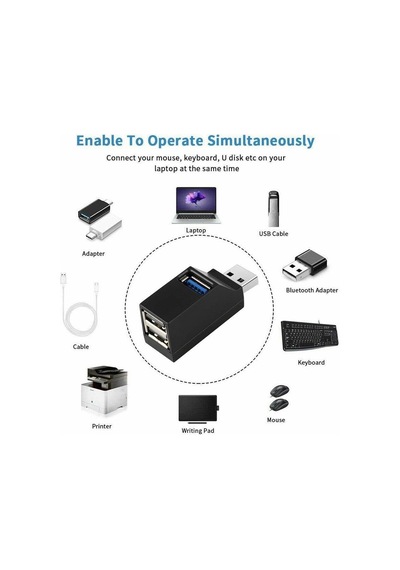 Hub 3 Port Usb 3.0 Ve Usb 2.0 Çoklayıcı Switch 4422 Çok Renkli