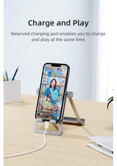 Tablet Ve Telefon Standı Masaüstü Katlanabilir Multifonksiyon Metal