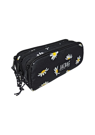 Jacbag Trıple Pouch-üç Bölmeli Kalem Kutusu Triple Pouch-papatya renkli
