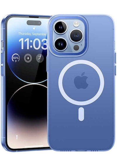 Benks Apple Uyumlu iPhone 14 Pro Kılıf Sararmayan Wireless Şarj Destekli Benks Magnetik Haze Kapak ZORE-273705