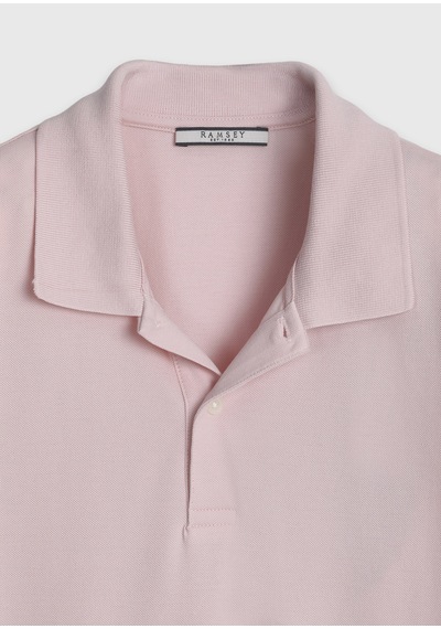 Ramsey Pembe Düz %100 Pamuk T-shirt