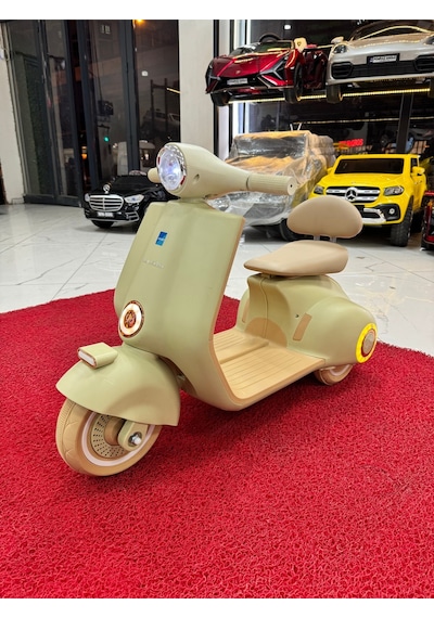 Oyuncaksepeti Vespa Akülü Motor 12 Volt 2-5 Yaş Krem