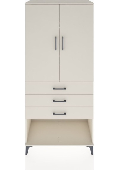 Hyperion Dolap 3 Raflı 3 Çekmeceli 2 Kapaklı 88x44x195 Aytaşı... Aytaşı