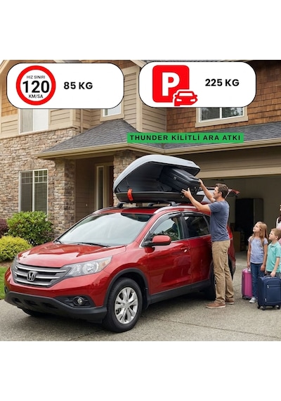 Renault Duster 2024-2026 Thunder Kilitli Port Bagaj Ara Atkı Tavan Barı Siyah