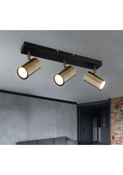 Mylights Demet Habek Panasonic Led Ampüllü Üçlü Hareketli Modern Spor Led Avize Eskitme