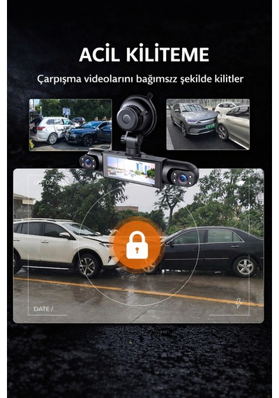 360 4 Kanal Araç İçi Kamera 1080p Full Hd Gece Görüşlü-sensörlü Park Modu