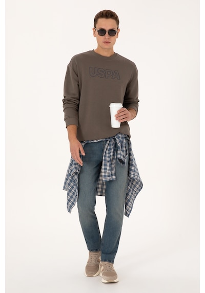 U.s. Polo Assn. Erkek Vizon Sweatshirt 50309040-vr052 Vizon