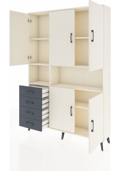 Arges Dolap 7 Raflı 4 Çekmeceli 5 Kapaklı 132x30x195 Aytaşı-aytaşı/antrasit Aytası/antrasıt Arges Dolap 7 Raflı 4 Çekmeceli 5 Kapaklı 132x30x195 Aytaşı-aytaşı/antrasit Aytası/antrasıt