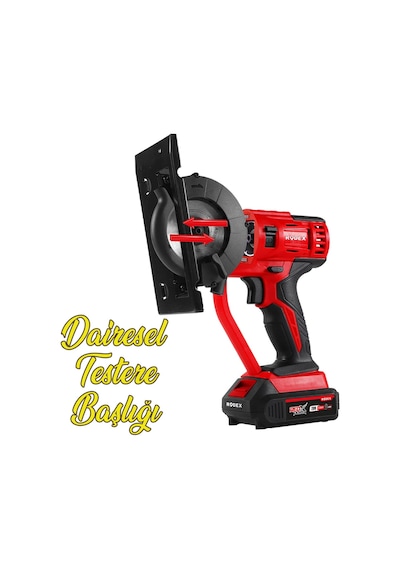 Rodex RPX2708F Şarjlı Akülü Matkap Çok Amaçlı 7 Değişebilir Başlıklı Matkap Vidalama 8 Parça