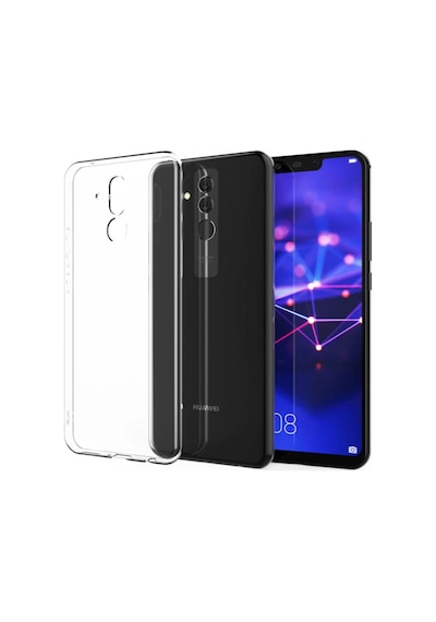 Newface - 84 - Huawei Mate 20 Lite Kılıf Lüx - Kmrsfres - Şeffaf Silikon
