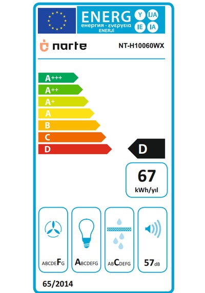 Narte NT-H10060WX 60 CM Duvar Tipi Davlumbaz