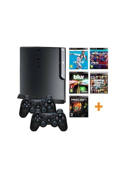 Sony Playstation 3 Slim 500 + 2 Oyun Kolu + 40 Oyun