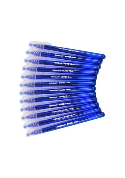 Büro Mavi Tükenmez Kalem 1.0 Mm 12lı Kutu Çok Renkli