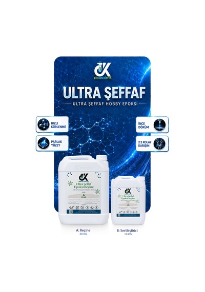 Erkon Kimya Ultra Sert Şeffaf Hobby Epoksi 30 Kg