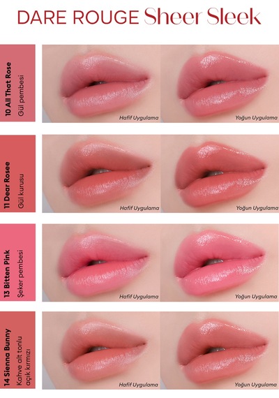 Missha Dare Rouge Sheer Sleek Yoğun Pigmentli Besleyici Nemli Bitişli Ruj 14 Sienna Bunny