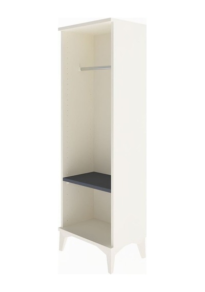 Arges Dolap Tek Raflı Tek Askılı 44x30x134 Aytaşı-antrasit Aytaşı