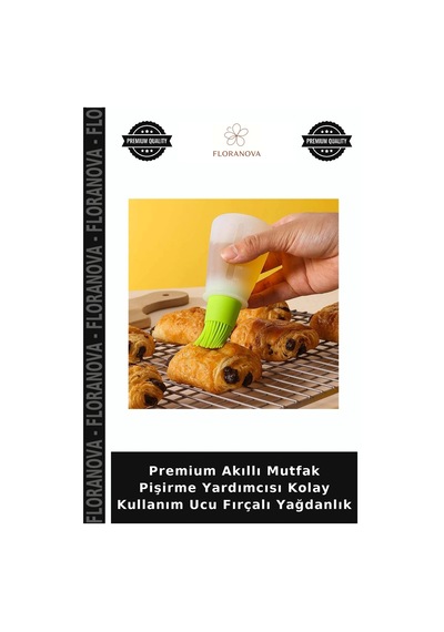 Premium Akıllı Mutfak Pişirme Yardımcısı Kolay Kullanım Ucu Fırçalı Yağdanlık