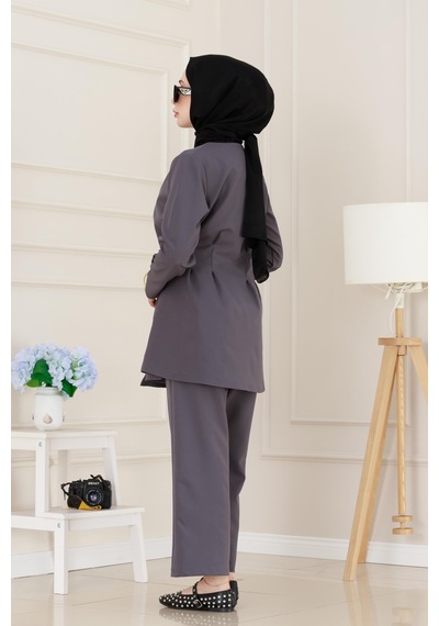Sevitli Yandan Bağlamalı Hürremtakım-gri-5084