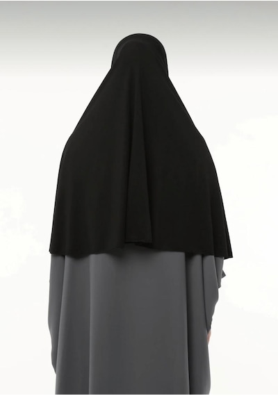Kadın Siyah Namaz Örtüsü Hazır & Pratik Örtü