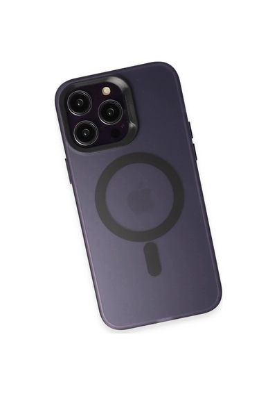 Joko Apple Uyumlu iPhone 15 Pro Kılıf Mateks Magsafe Kapak - Derin Mor Çok Renkli