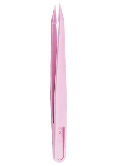 Koodmax Hassas Elektronik Ve El Sanatları Tamir Cımbızı Sert Plastik 11cm Düz Cımbız Pembe