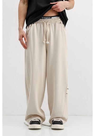 Vamos Baggy Fit Eşofman Alt V80-43 Taş